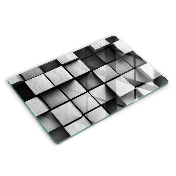 Modern placă din sticla protectie perete bucatarie Fundal de geometrie 3D 80x52 cm