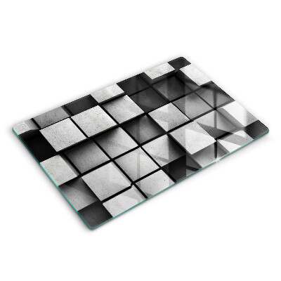 Modern placă din sticla protectie perete bucatarie Fundal de geometrie 3D 80x52 cm