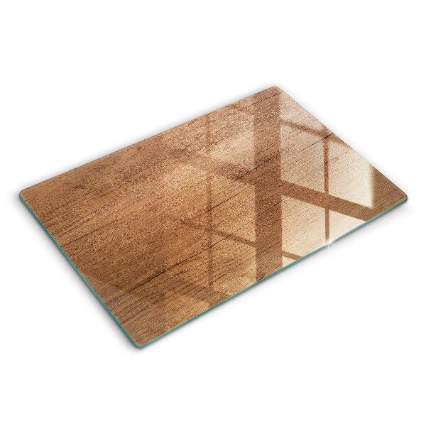 Modern placă din sticla protectie perete bucatarie Textură lemn 80x52 cm