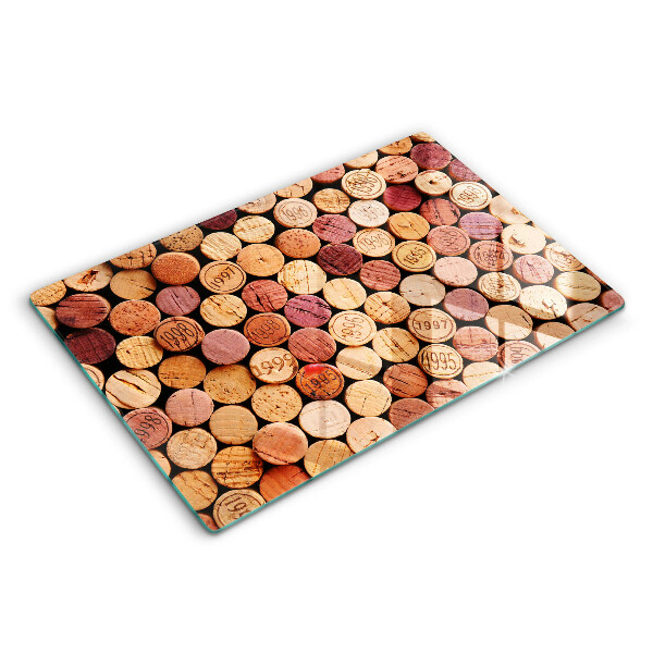 Modern placă din sticla protectie perete bucatarie Model de plută de vin 80x52 cm