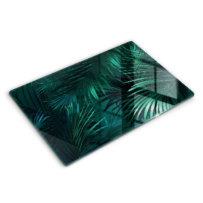 Modern placă din sticla protectie perete bucatarie Frunze sălbatice de junglă 80x52 cm