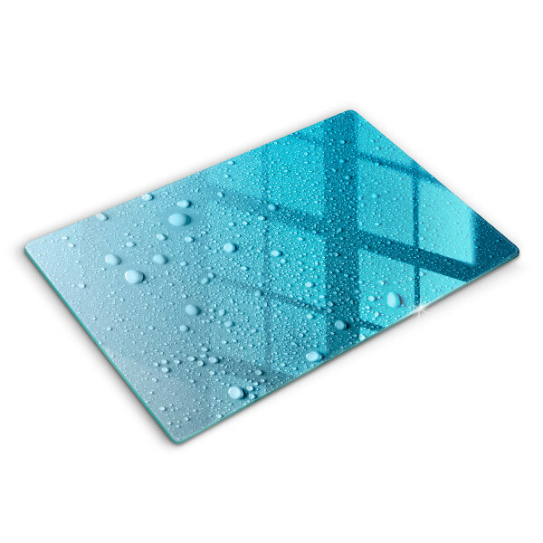 Modern placă din sticla protectie perete bucatarie Picături de apă 80x52 cm