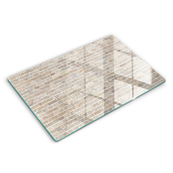 Modern placă din sticla protectie perete bucatarie Zid de cărămidă deschisă la culoare 80x52 cm