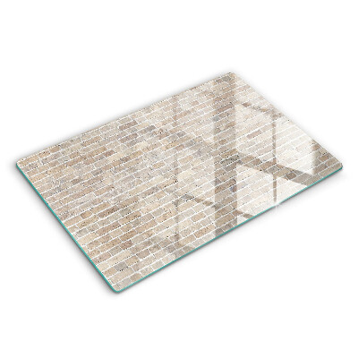 Modern placă din sticla protectie perete bucatarie Zid de cărămidă deschisă la culoare 80x52 cm