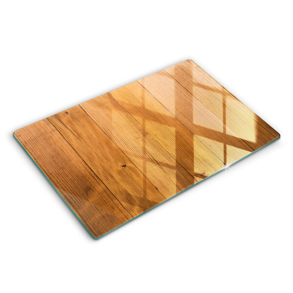 Modern placă din sticla protectie perete bucatarie Scânduri de lemn 80x52 cm