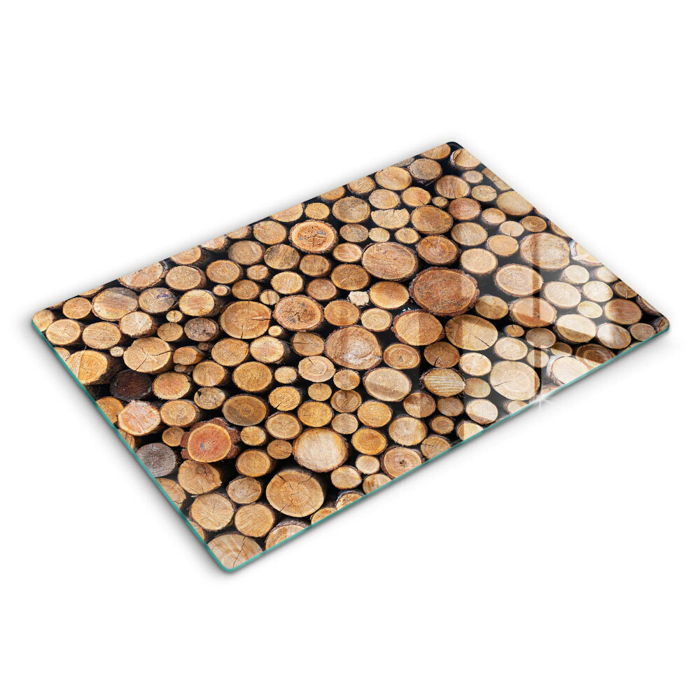 Modern placă din sticla protectie perete bucatarie Trunchiuri de copaci 80x52 cm