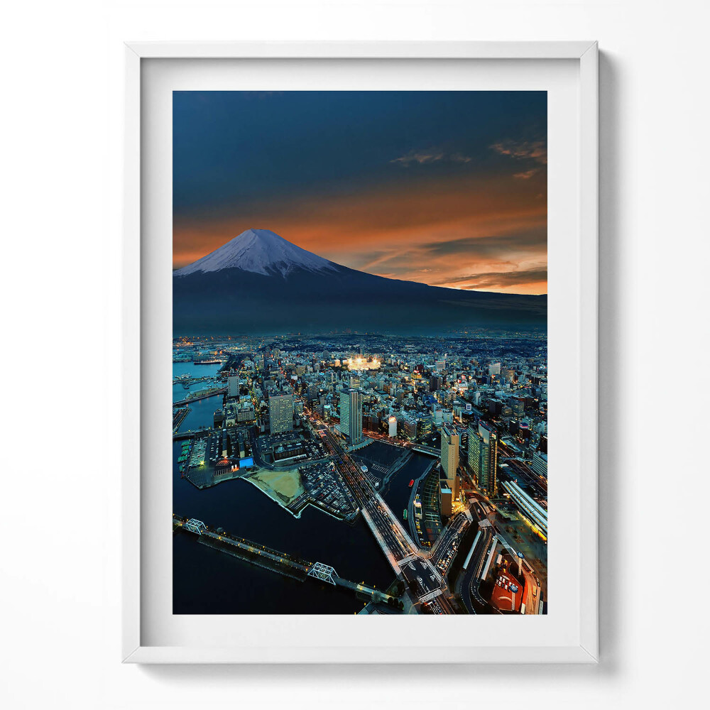 Tablou rama Vedere a orașului Tokyo și a Muntelui Fuji
