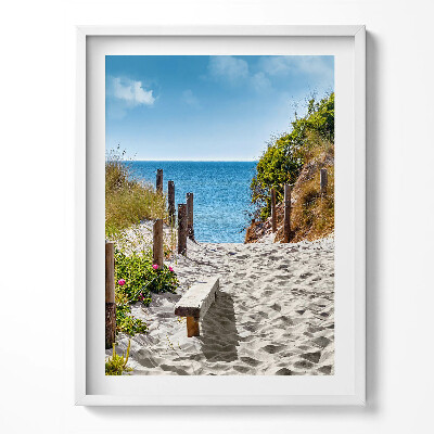 Tablou rama Drum nisipos spre plajă și mare