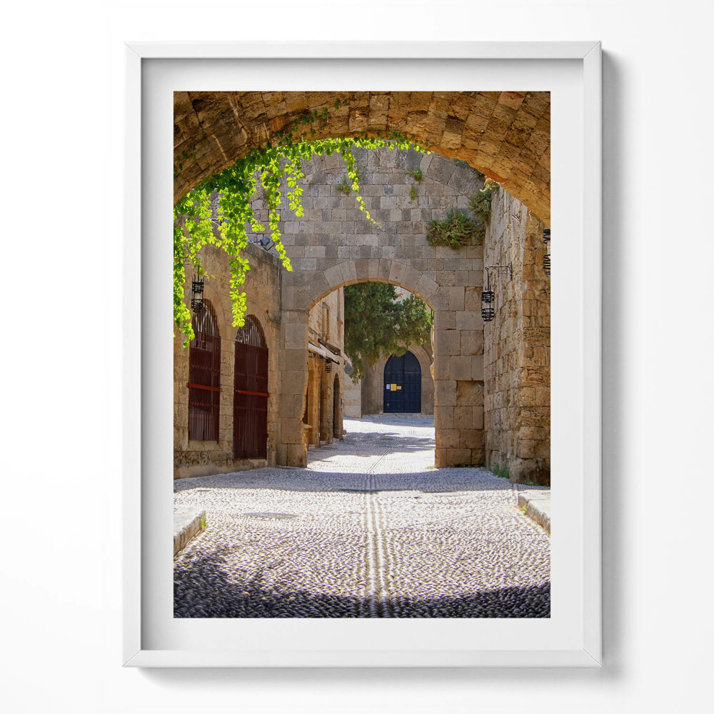 Tablou rama Strada Medievală Rhodos Grecia