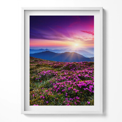 Tablou living cu rama Flori de răsărit