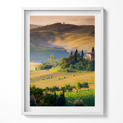 Tablou living cu rama Peisaj de vară primitor al câmpurilor