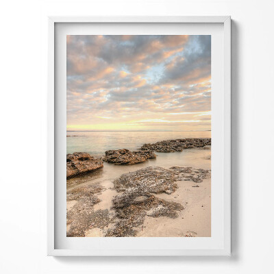 Tablou living cu rama Peisaj de plajă, mare și cer