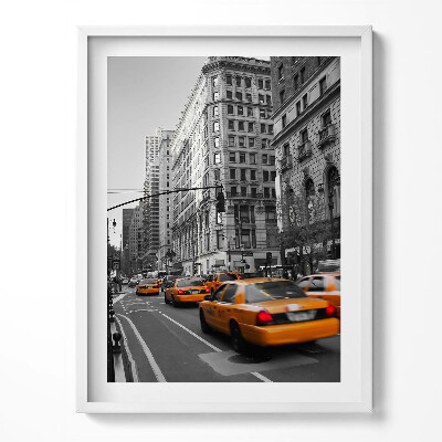 Tablou rama Traficul taxiurilor pe bulevardul Manhattan