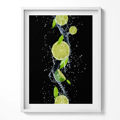 Tablou living cu rama Apă de mentă cu lime