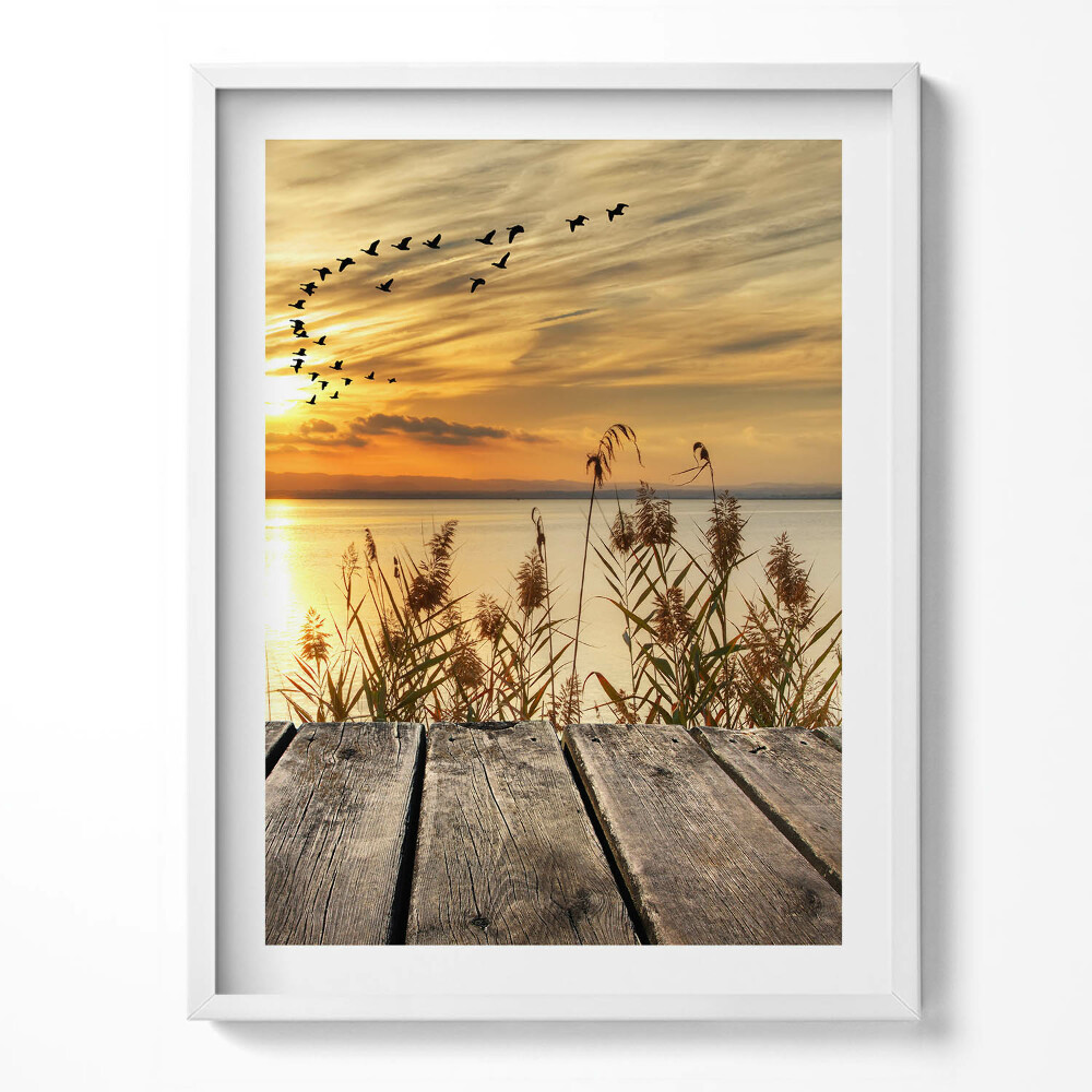 Tablou living cu rama Dig la apus