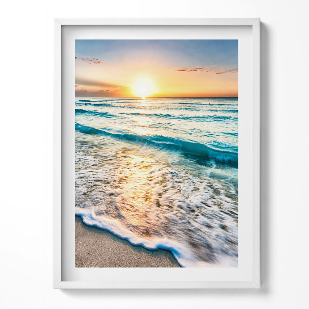 Tablou living cu rama Nisip de mare pe plajă