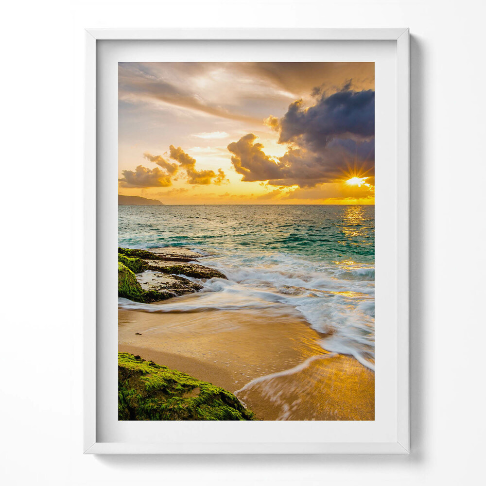 Tablou rama Malul plajei la apus