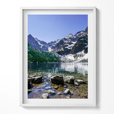 Tablou living cu rama Lac de munte - peisaj