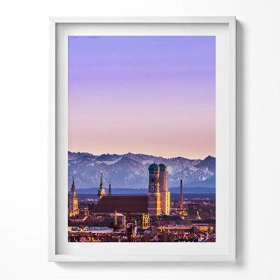 Tablou living cu rama Alpii germani din München