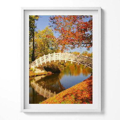 Tablou living cu rama Parcul Woerlitzer în Toamna Aurie