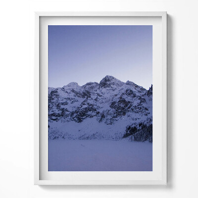 Tablou rama Peisaj al munților acoperiți de zăpadă