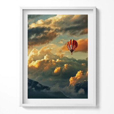 Tablou rama Zbor cu balonul printre nori