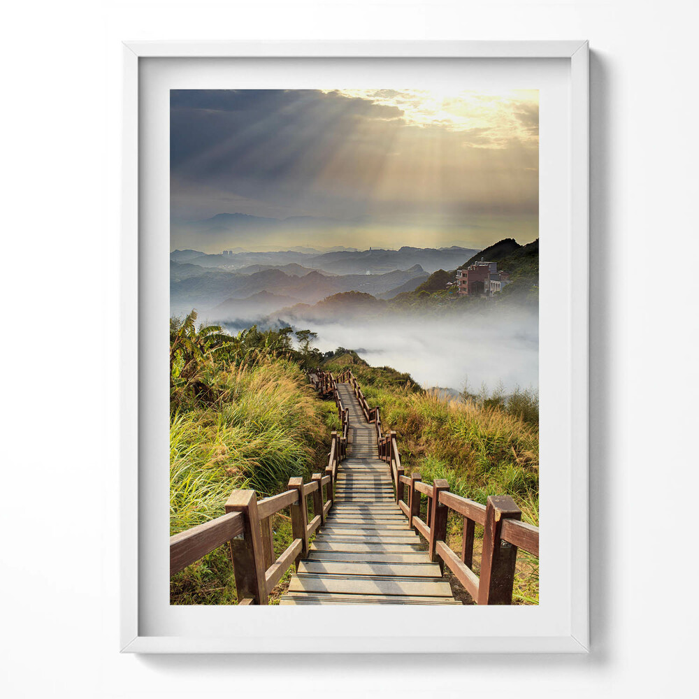 Tablou rama Vedere a scărilor din munți