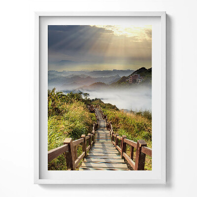 Tablou rama Vedere a scărilor din munți