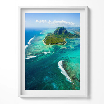 Tablou rama Oceanul turcoaz din vedere de pasăre