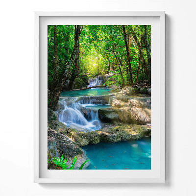 Tablou rama Un pârâu turcoaz în pădure