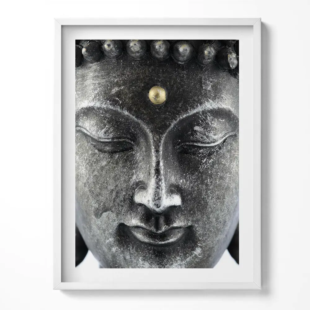 Tablou rama Capul unei statui a lui Buddha