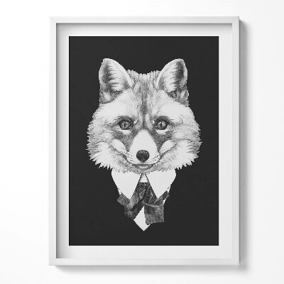 Tablou living cu rama Ilustrație cu cap de vulpe