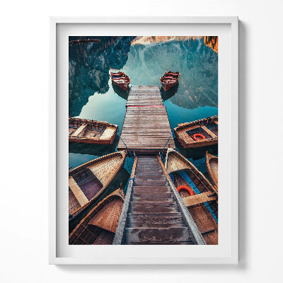 Tablou rama Digul și Lacul Pragser Wildsee