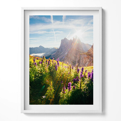 Tablou living cu rama Peisaj Dolomiți