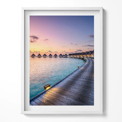 Tablou rama Apus de soare Maldive