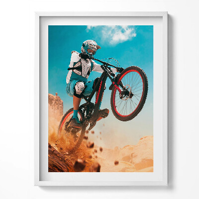 Tablou living cu rama Mergând cu motocicleta în deșert