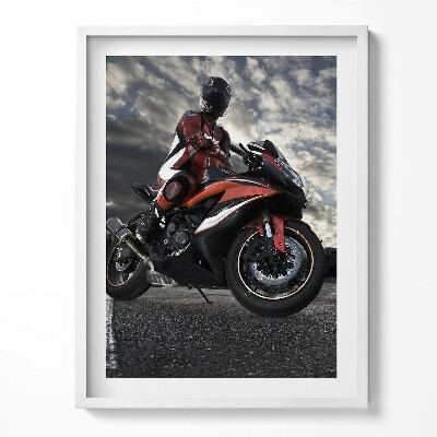 Tablou rama Bărbat pe motocicletă