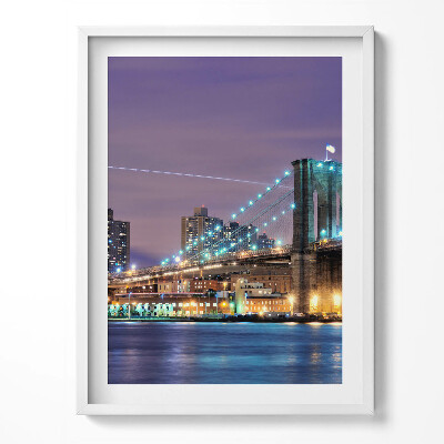 Tablou living cu rama Podul Brooklyn