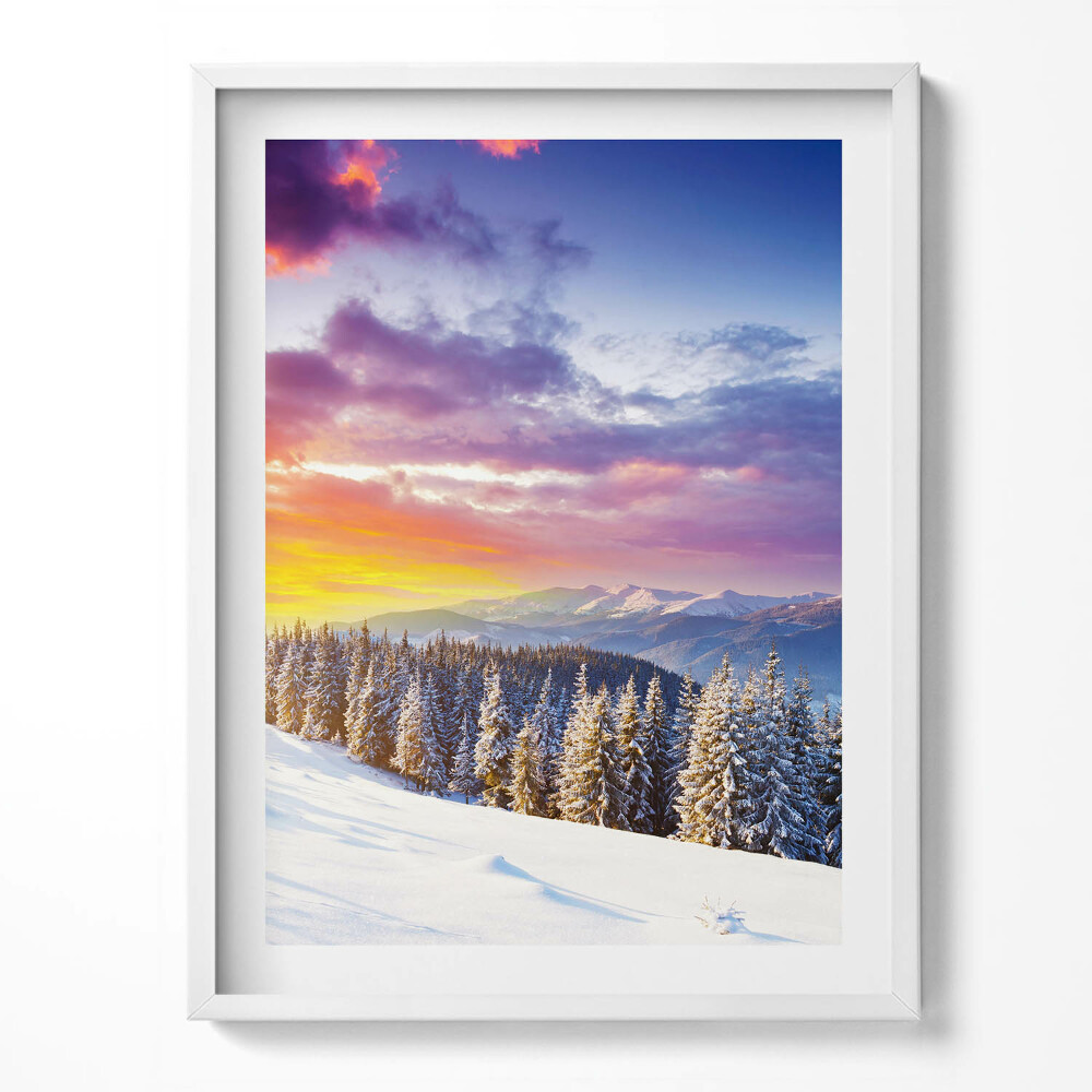 Tablou rama Peisaj montan de iarnă