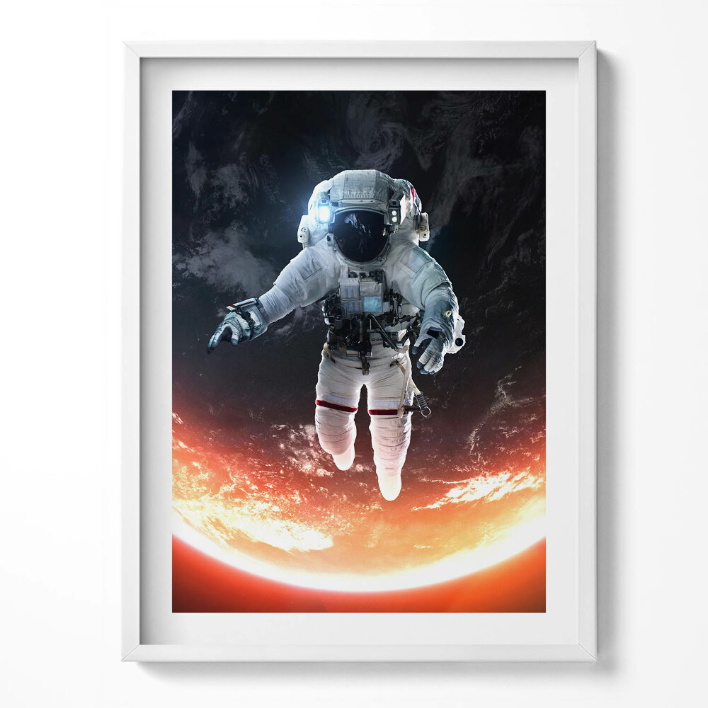 Tablou living cu rama Astronautul în spațiu