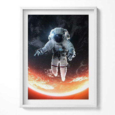 Tablou living cu rama Astronautul în spațiu