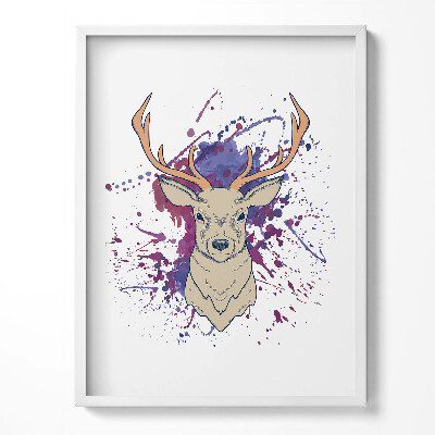 Tablou rama Ilustrație vectorială de cerb