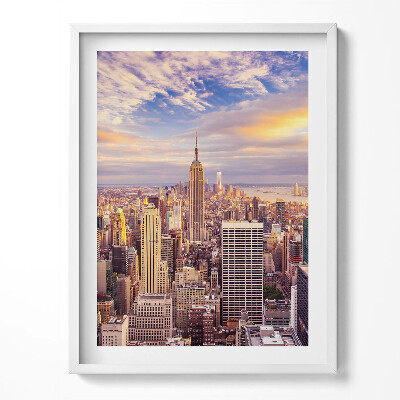 Tablou living cu rama Apus de soare New York