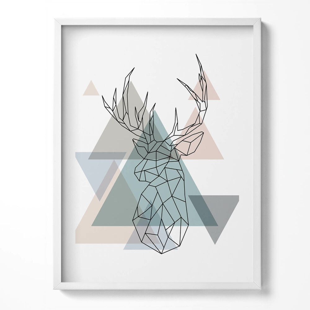 Tablou living cu rama Ren geometric