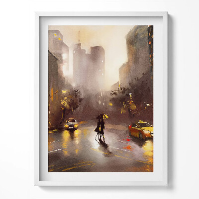 Tablou living cu rama Vedere spre strada din New York