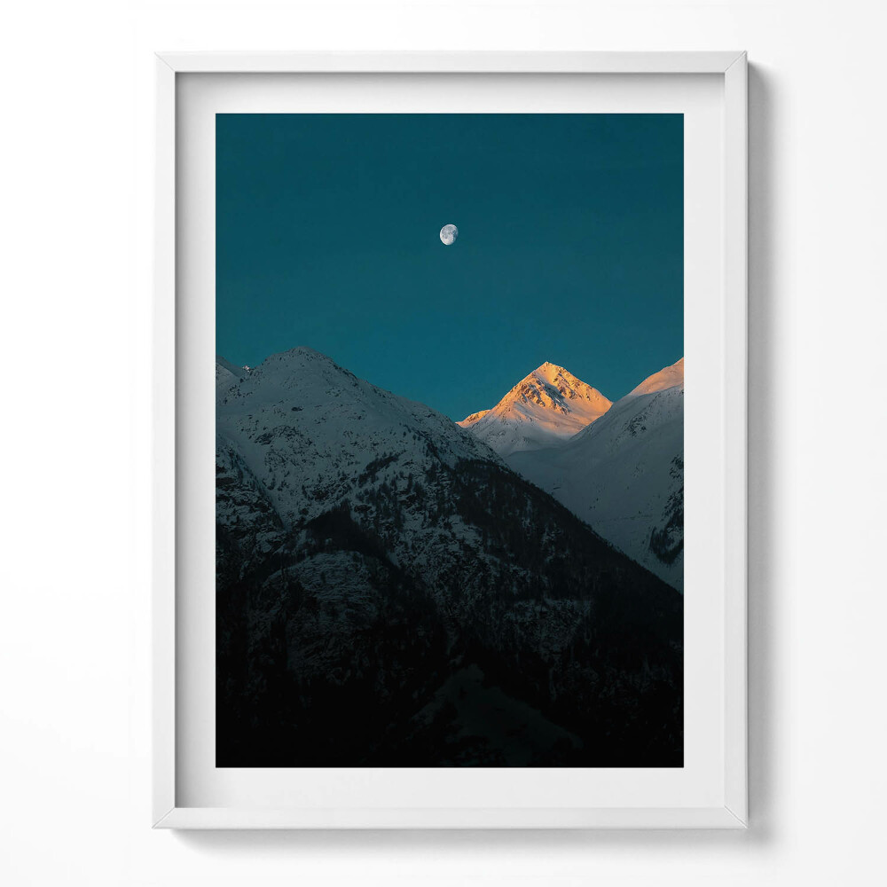 Tablou rama Apus de soare în munți