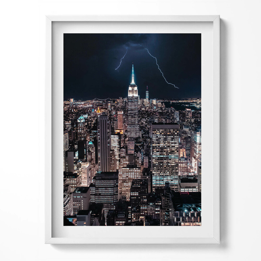 Tablou rama Zgârie-nori din New York noaptea