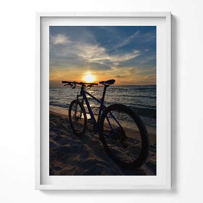 Tablou living cu rama Bicicletă Marea Baltică