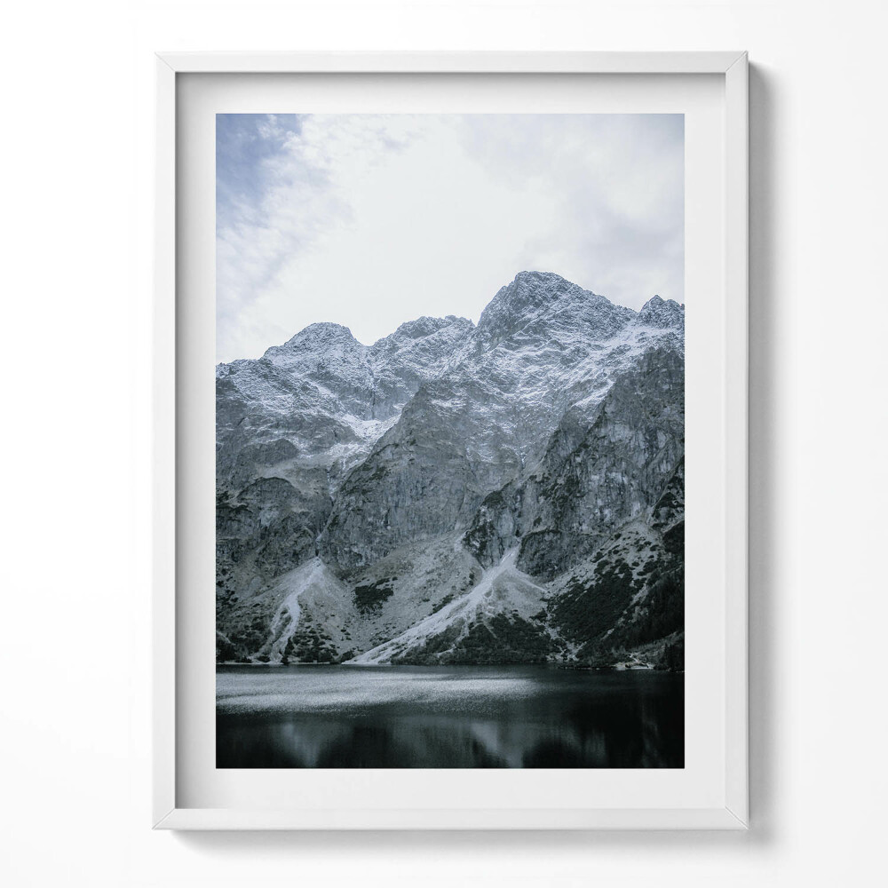 Tablou living cu rama Morskie Oko iarna Munții Tatra