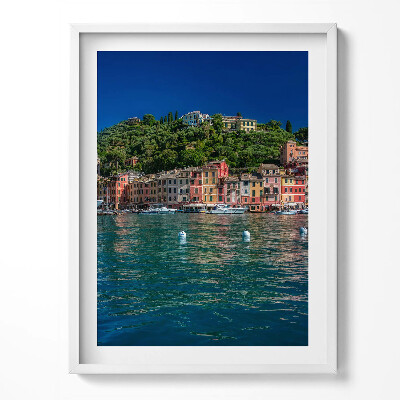 Tablou rama Nave care navighează în Portofino